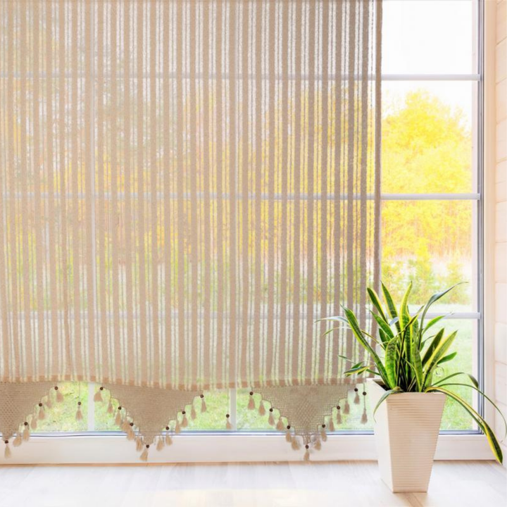 Buldan Striped Sheer Curtain